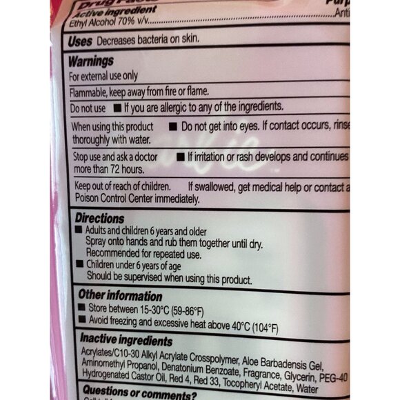 Smart Care Barbie Hand Sanitizer W Silicone Case Juicy Watermelon Scent 1.69 Oz - Picture 9 of 11